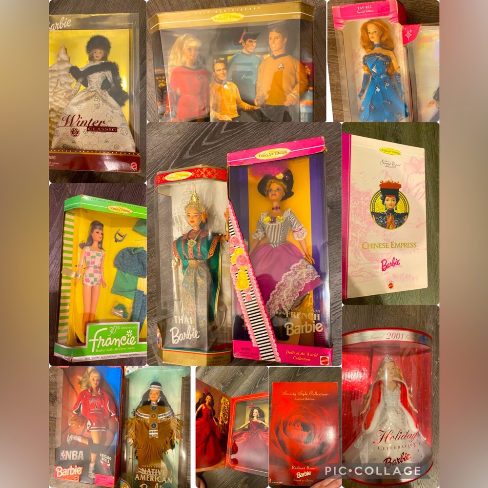 NEW, NEVER OPENED 11 Vintage Rare Barbies Bundle Lot Set From 1990’s